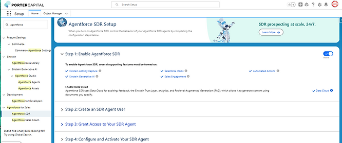 Setup Agentforce SDR